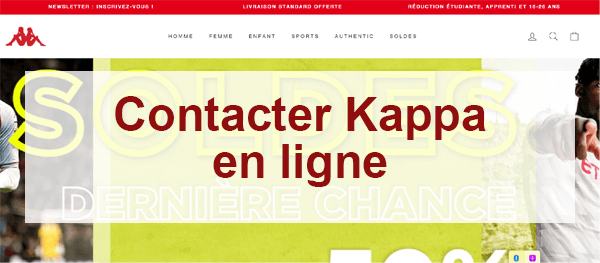 Joindre le service client Kappa via le formulaire de contact en ligne.