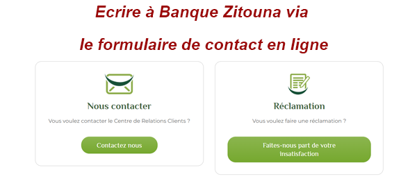 Joindre la Banque Zitouna via des formulaires de contact en ligne