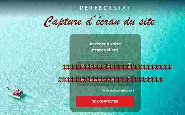 Connexion à l'espace client Perfect Stay : Contact en ligne