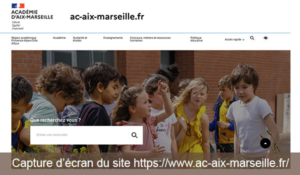 Contact mail du rectorat de l'Académie d'Aix-Marseille