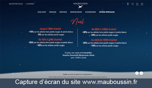 Envoyer un email au service client Mauboussin
