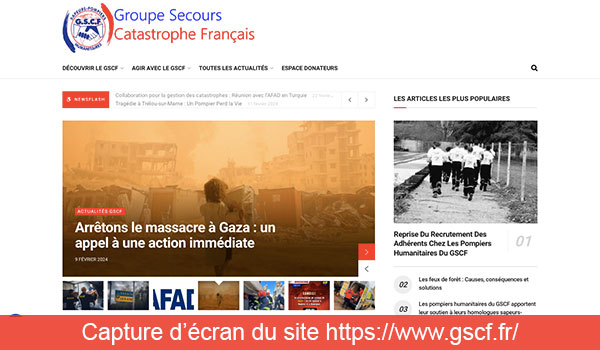 Joindre les agents du Groupe Secours Catastrophes Français
